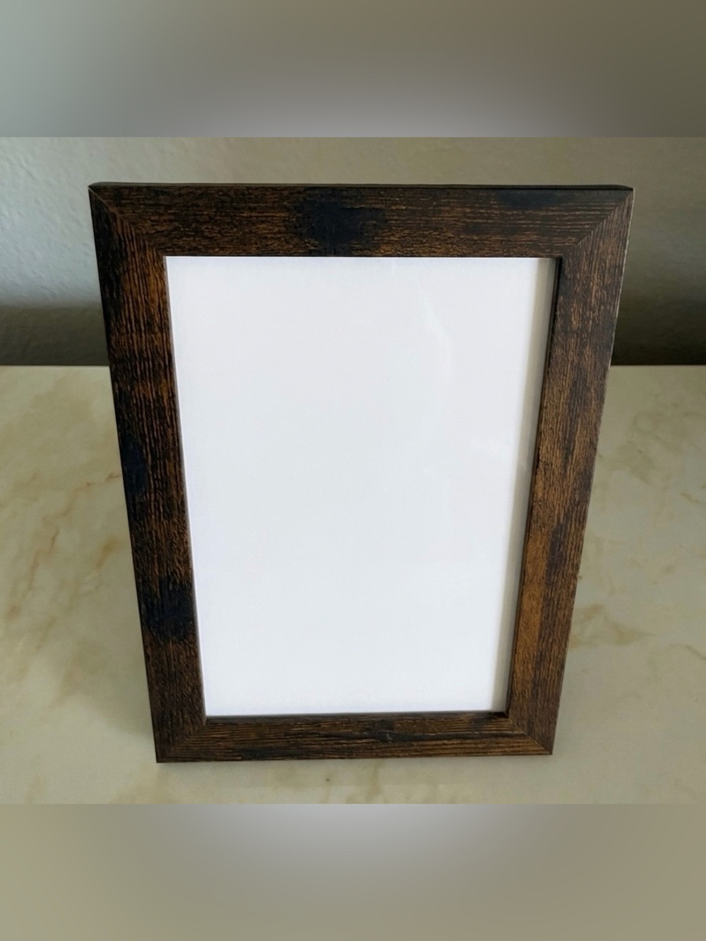 Rustic Brown 4x6 Wood Grain Picture Frame - Brand New